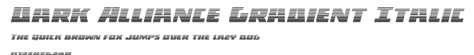 Dark Alliance Gradient Italic Preview