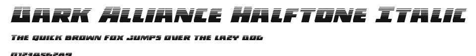 Dark Alliance Halftone Italic Preview