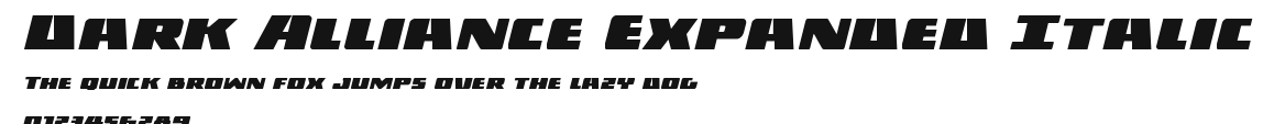Dark Alliance Expanded Italic Preview