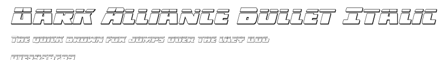 Dark Alliance Bullet Italic Preview