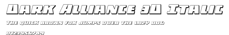 Dark Alliance 3D Italic Preview