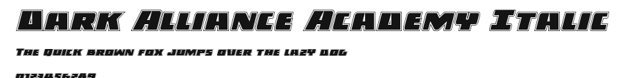 Dark Alliance Academy Italic Preview