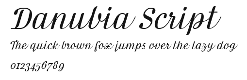 Danubia Script Preview