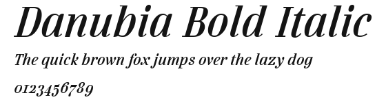 Danubia Bold Italic Preview