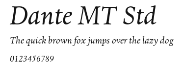 Dante MT Std Preview
