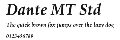 Dante MT Std Preview