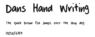 Dans Hand Writing Preview