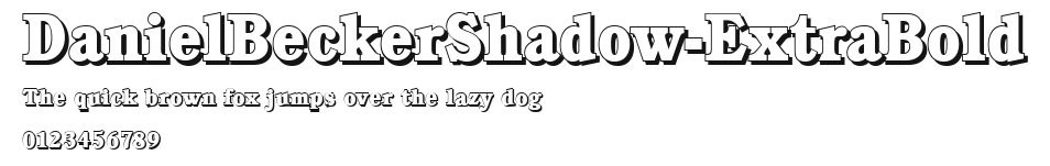 DanielBeckerShadow-ExtraBold Preview