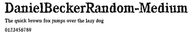 DanielBeckerRandom-Medium Preview
