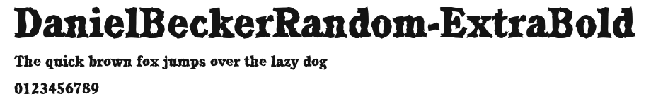 DanielBeckerRandom-ExtraBold Preview