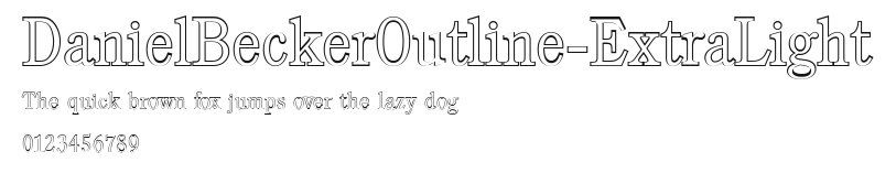 DanielBeckerOutline-ExtraLight Preview