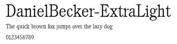 DanielBecker-ExtraLight Preview