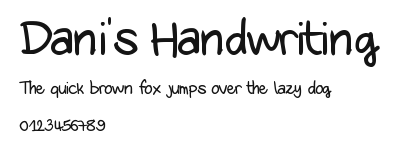 Dani's Handwriting Preview