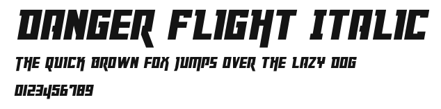 Danger Flight Italic Preview