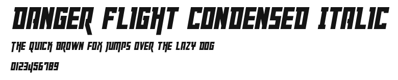 Danger Flight Condensed Italic Preview