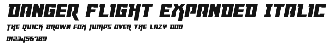 Danger Flight Expanded Italic Preview