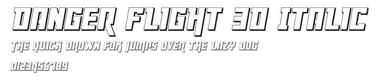 Danger Flight 3D Italic Preview