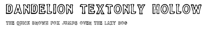 Dandelion TextOnly Hollow Preview