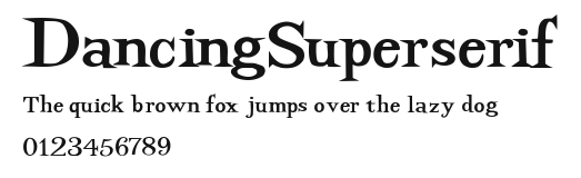 DancingSuperserif Preview