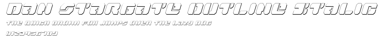 Dan Stargate Outline Italic Preview