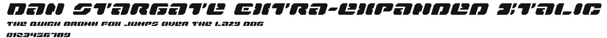 Dan Stargate Extra-expanded Italic Preview