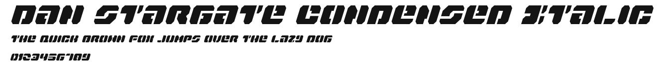 Dan Stargate Condensed Italic Preview