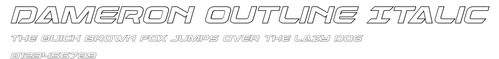 Dameron Outline Italic Preview