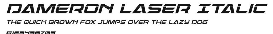 Dameron Laser Italic Preview