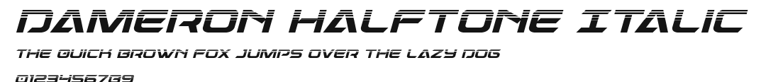 Dameron Halftone Italic Preview