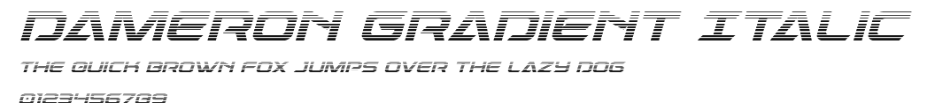 Dameron Gradient Italic Preview