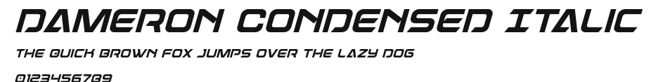 Dameron Condensed Italic Preview