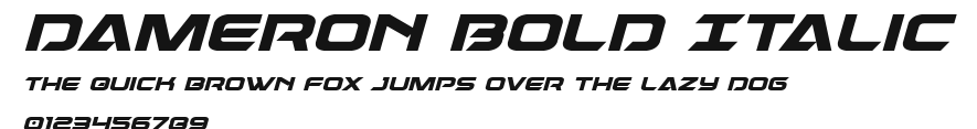 Dameron Bold Italic Preview