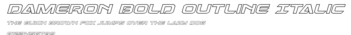 Dameron Bold Outline Italic Preview