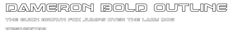 Dameron Bold Outline Preview