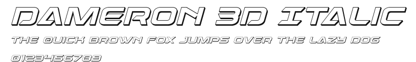 Dameron 3D Italic Preview