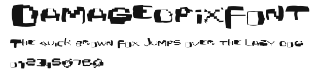 Damagedpixfont Preview