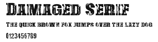 Damaged Serif Preview