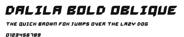 Dalila Bold Oblique Preview