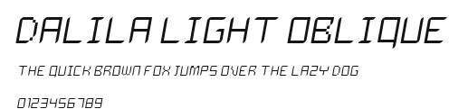Dalila Light Oblique Preview
