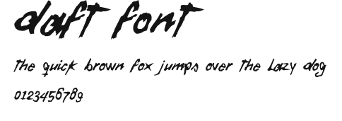 Daft Font Preview
