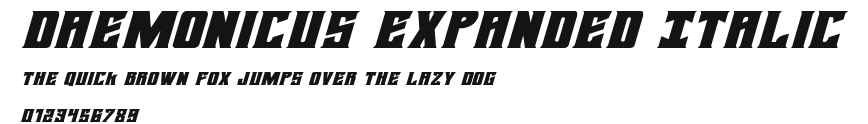 Daemonicus Expanded Italic Preview