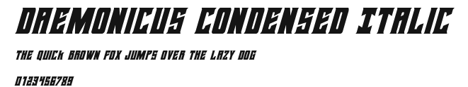 Daemonicus Condensed Italic Preview