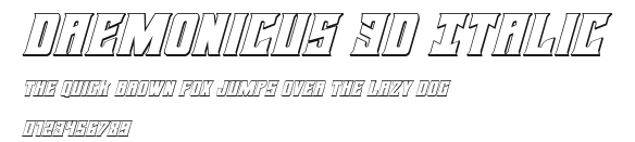 Daemonicus 3D Italic Preview