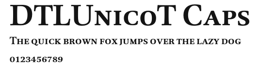 DTLUnicoT Caps Preview