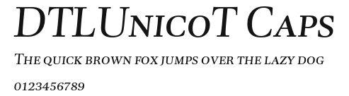 DTLUnicoT Caps Preview
