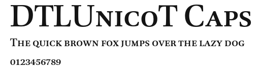 DTLUnicoT Caps Preview