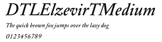 DTLElzevirTMedium Preview