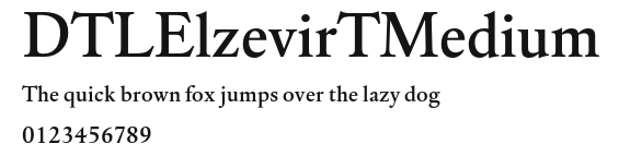 DTLElzevirTMedium Preview
