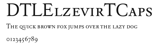 DTLElzevirTCaps Preview