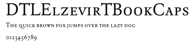 DTLElzevirTBookCaps Preview